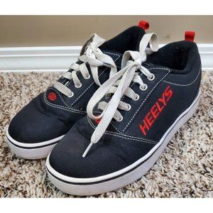 Youth's Unisex Heely's Canvas Holiday Black & Red Sneakers, Sz Youth 6